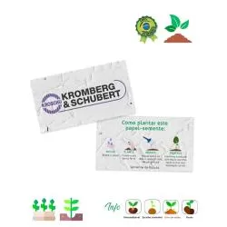 Papel Semente Retângular Personalizado Para dar de brinde
